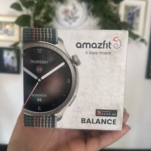 Balance Smartwatch in Silver with Multicolor Fabric Strap